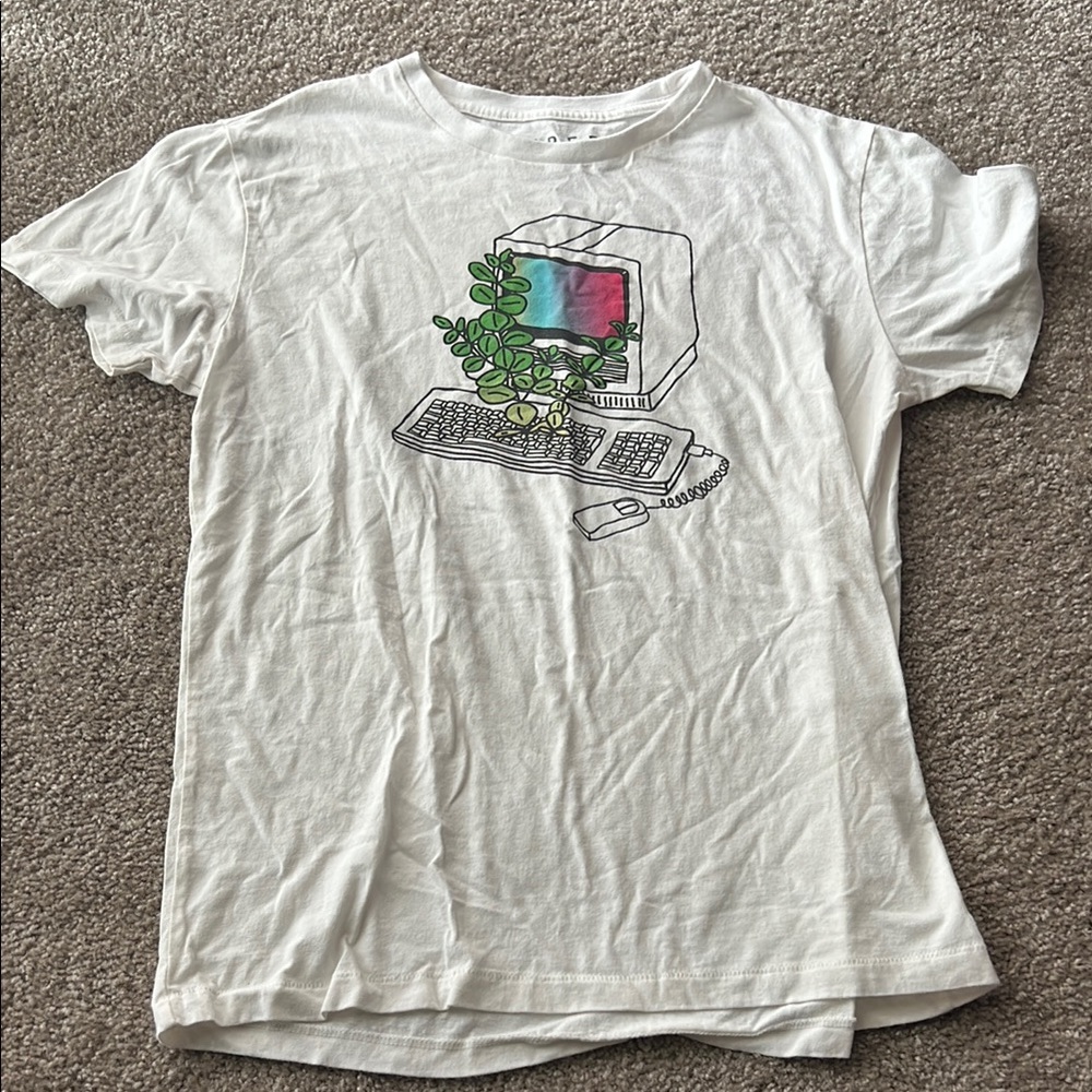 Free State White Short Sleeve Tee with Retro Graphic